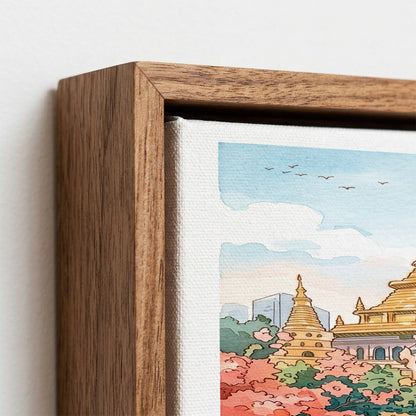Chiang Mai Canvas Wall Art – Thailand Temple Decor, Cultural Travel Artwork