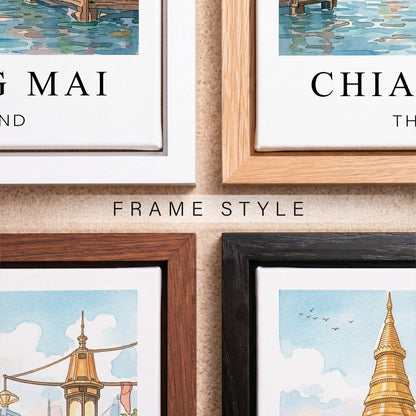 Chiang Mai Canvas Wall Art – Thailand Temple Decor, Cultural Travel Artwork