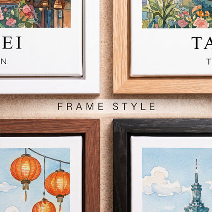 Taipei Canvas Wall Art – Taiwan Skyline Decor, Asian Cityscape Artwork