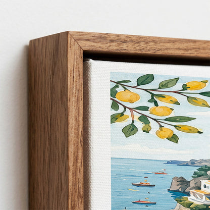 Positano Canvas Wall Art – Amalfi Coast Decor, Italy Coastal Village Artwork