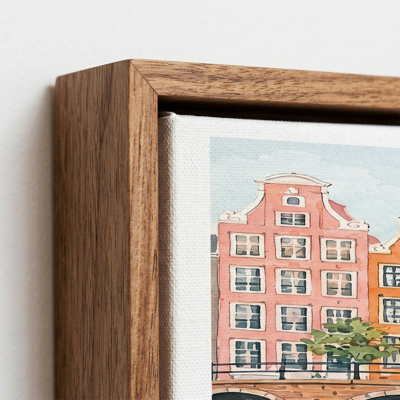 Amsterdam Canvas Wall Art – Netherlands Canal Decor, Dutch Cityscape Travel Artwork