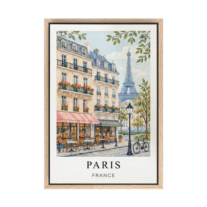 Paris Canvas Wall Art – Eiffel Tower Decor, French Cityscape Travel Artwork