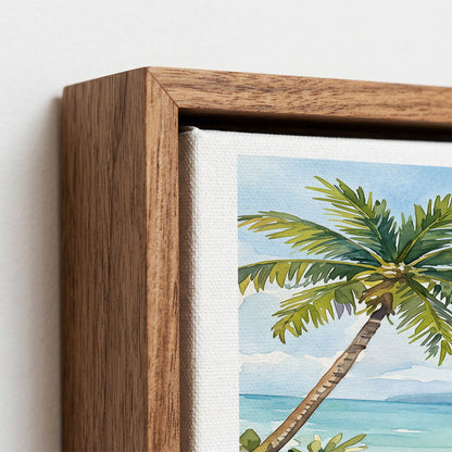 Maldives Canvas Wall Art – Tropical Island Decor, Ocean Paradise Artwork