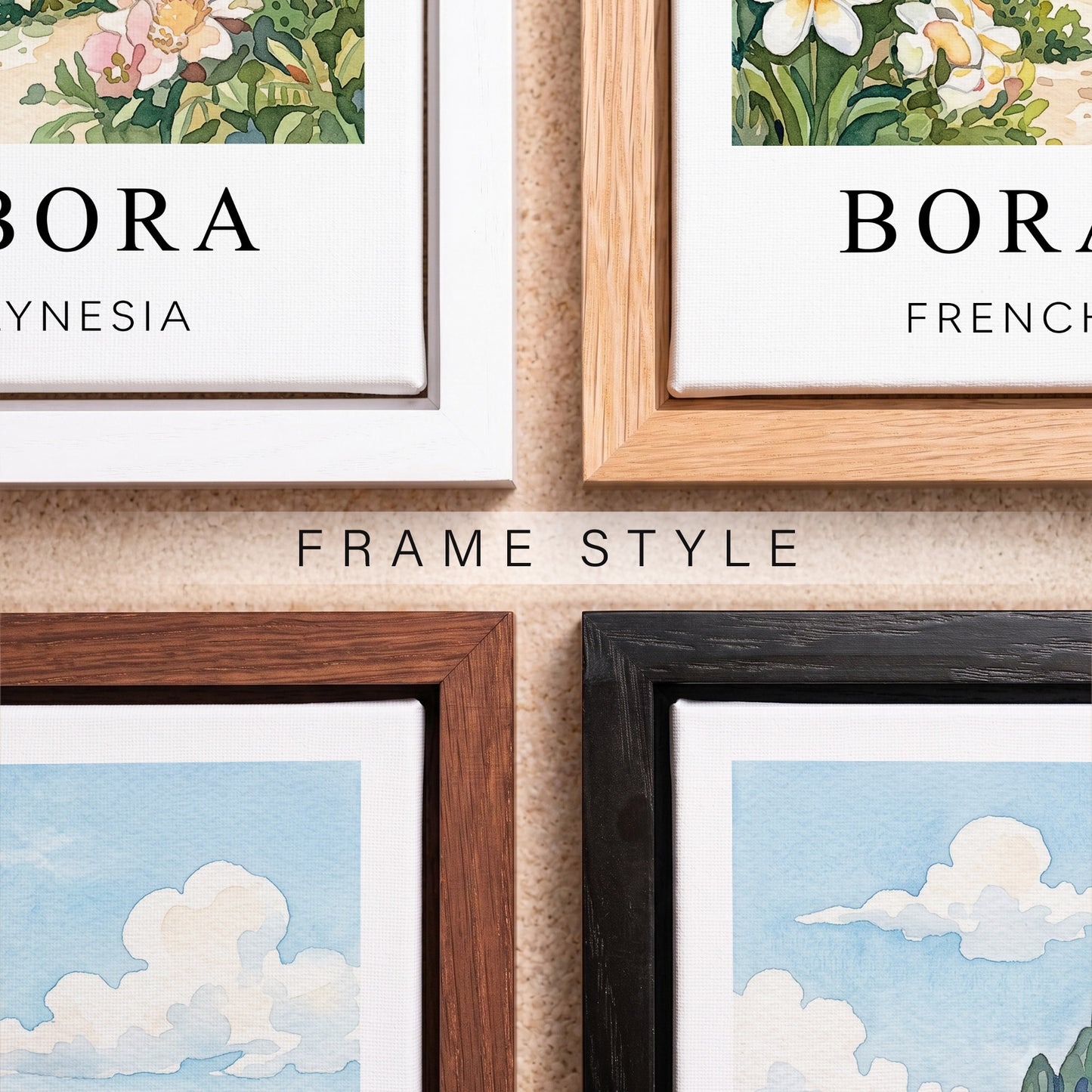 Bora Bora Canvas Wall Art – French Polynesia Decor, Tropical Lagoon Artwork